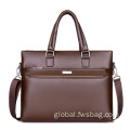 Leather Office Bag Custom Logo WaterproofLeather Handle Message Laptop Bag Factory